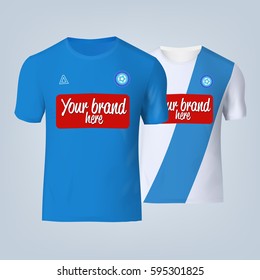 Vector illustration of football t-shirt template