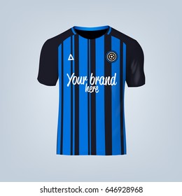 Vector illustration of football t-shirt template