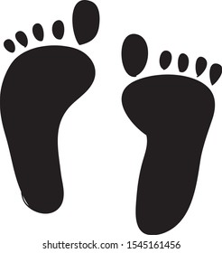 vector illustration of a footprint icon