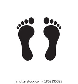 Vector illustration footprint icon. Isolated vector illustration on a blank background that can be edited and changed color.