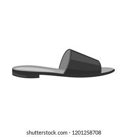 Vector illustration of footwear and woman icon. Collection of footwear and foot vector icon for stock.