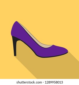 Vector illustration of footwear and woman icon. Collection of footwear and foot stock symbol for web.
