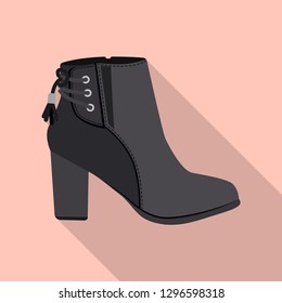 Vector illustration of footwear and woman icon. Set of footwear and foot stock vector illustration.