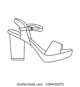 Vector illustration of footwear and woman logo. Set of footwear and foot vector icon for stock.