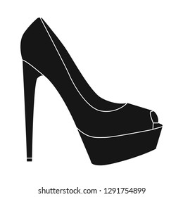 Vector illustration of footwear and woman sign. Collection of footwear and foot vector icon for stock.