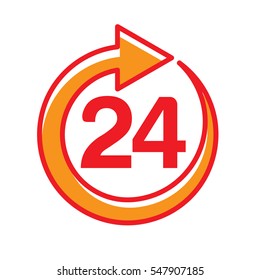 Vector illustration for, twenty four hours