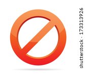 Vector illustration of forbidden sign. The file is layered so it's very easy to insert your image behind the red block.
