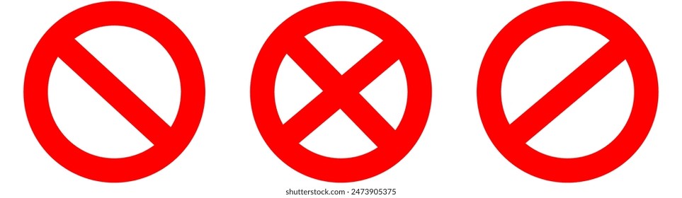 Vector illustration of the Forbidden sign in red ink stamp