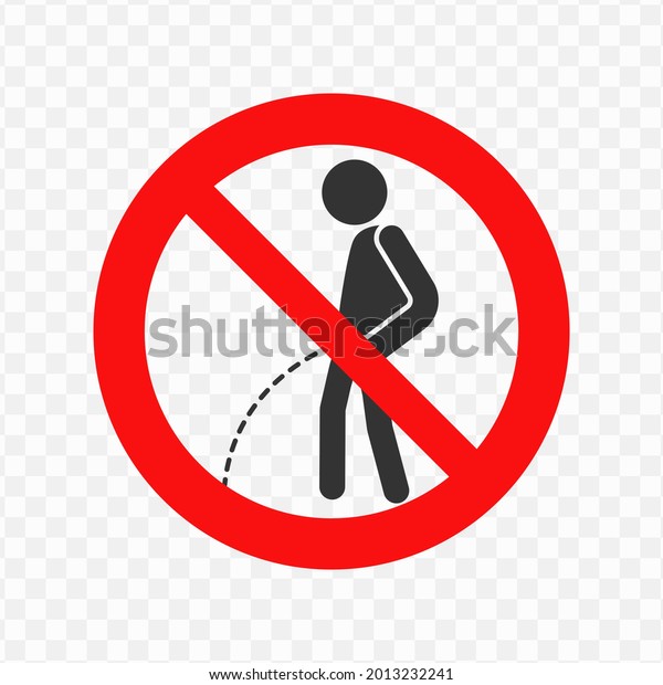 Vector Illustration Forbidden Urinate Icon Dark Stock Vector (Royalty ...