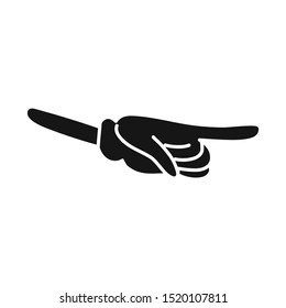 Vector illustration of forefinger and hand logo. Web element of forefinger and comic stock symbol for web.