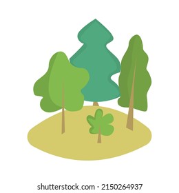 Vector illustration of forest in doodle style