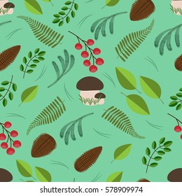 Vector illustration of forest findings pattern