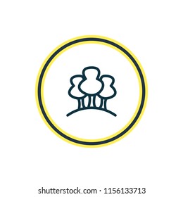 Vector illustration of forest icon line. Beautiful camp element also can be used as tree icon element.