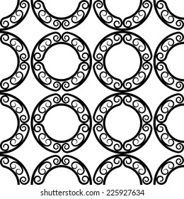 Vector illustration of forged seamless pattern. Clip art.
