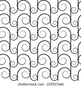 Vector illustration of forged seamless pattern. Clip art.