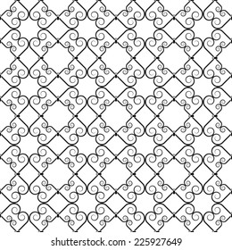 Vector illustration of forged seamless pattern. Clip art.