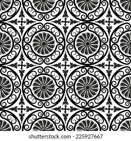 Vector illustration of forged seamless pattern. Clip art.