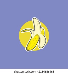vector illustration in the form of a banana with a simple and attractive concept. suitable as a logo for brand needs, background, etc.