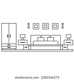 vector illustration form bedroom logo