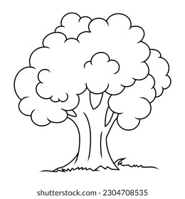 Vector illustration form big trunk tree logo image