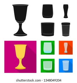 Vector illustration of form and celebration icon. Collection of form and volume vector icon for stock.