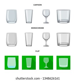 Vector illustration of form and celebration icon. Collection of form and volume stock symbol for web.
