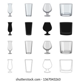 Vector illustration of form and celebration icon. Collection of form and volume stock vector illustration.