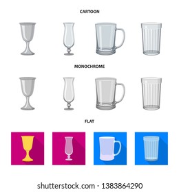 Vector illustration of form and celebration icon. Collection of form and volume stock vector illustration.