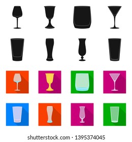 Vector illustration of form and celebration icon. Collection of form and volume vector icon for stock.