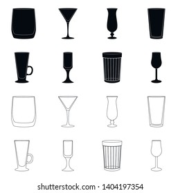 Vector illustration of form and celebration icon. Set of form and volume stock symbol for web.