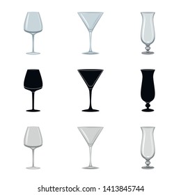 Vector illustration of form and celebration icon. Set of form and volume stock vector illustration.