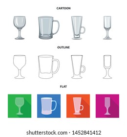 Vector illustration of form and celebration icon. Set of form and volume stock symbol for web.