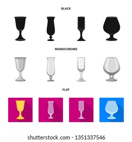 Vector illustration of form and celebration logo. Set of form and volume stock vector illustration.