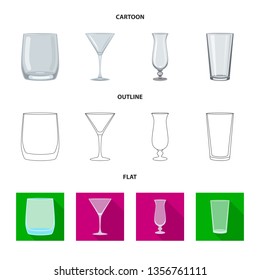 Vector illustration of form and celebration logo. Set of form and volume vector icon for stock.