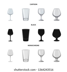 Vector illustration of form and celebration logo. Collection of form and volume stock vector illustration.