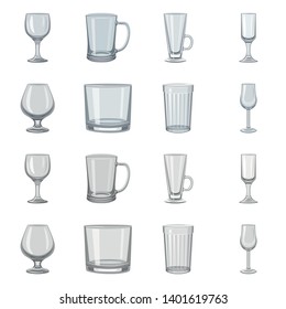 Vector illustration of form and celebration logo. Collection of form and volume stock symbol for web.