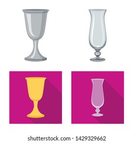 Vector illustration of form and celebration logo. Set of form and volume stock vector illustration.