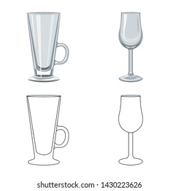 Vector illustration of form and celebration logo. Collection of form and volume stock symbol for web.