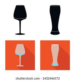 Vector illustration of form and celebration logo. Set of form and volume vector icon for stock.