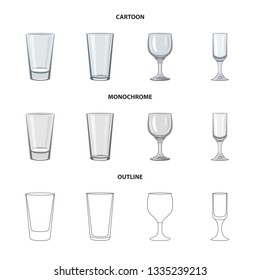 Vector illustration of form and celebration sign. Set of form and volume stock vector illustration.