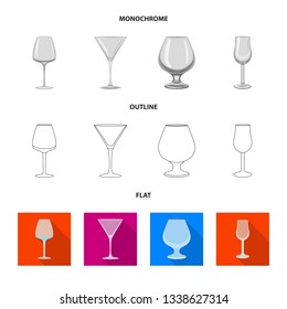 Vector illustration of form and celebration sign. Collection of form and volume vector icon for stock.
