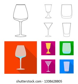 Vector illustration of form and celebration sign. Collection of form and volume stock symbol for web.