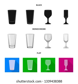 Vector illustration of form and celebration sign. Set of form and volume stock symbol for web.