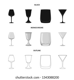 Vector illustration of form and celebration sign. Collection of form and volume stock symbol for web.