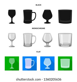 Vector illustration of form and celebration sign. Set of form and volume vector icon for stock.
