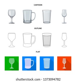 Vector illustration of form and celebration sign. Set of form and volume vector icon for stock.