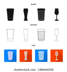Vector illustration of form and celebration sign. Set of form and volume vector icon for stock.