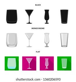 Vector illustration of form and celebration symbol. Set of form and volume stock symbol for web.