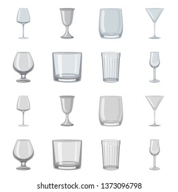 Vector illustration of form and celebration symbol. Set of form and volume stock vector illustration.