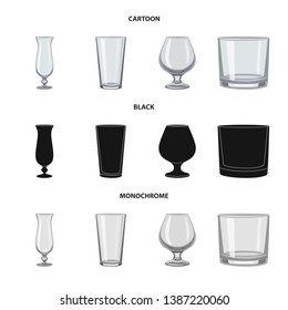 Vector illustration of form and celebration symbol. Collection of form and volume stock symbol for web.